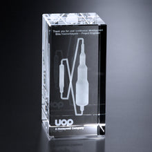 Load image into Gallery viewer, 3D Crystal  4" Cooper Rectangle