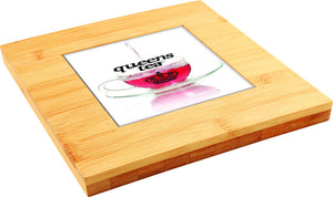 Trivet, Bamboo - 7.25" x 7.25" with Personalized Center Tile