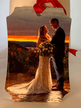 Load image into Gallery viewer, Ornament, Aluminum - Smooth Sides -Portrait w/Ribbon - 2 sided