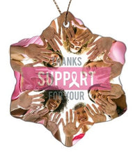 Load image into Gallery viewer, Ornament, Porcelain - Snowflake Shaped - 2 sided